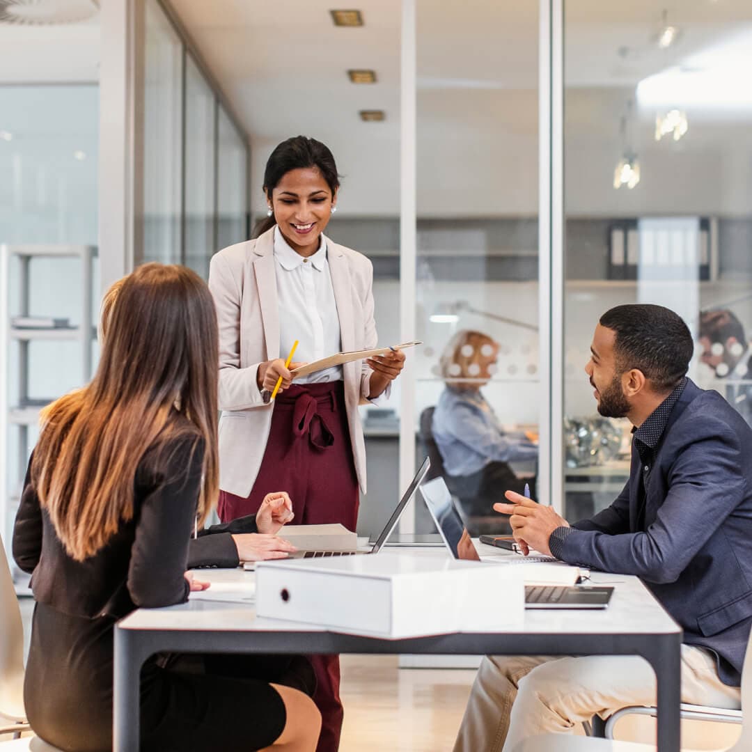 Business people having a meeting 