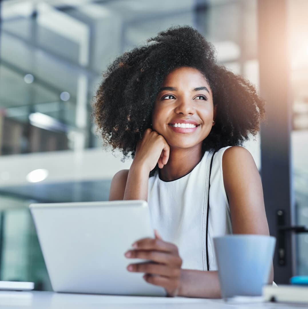 Cropped shot of an attractive young businesswoman working in her office.